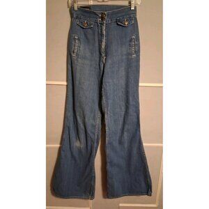 HTF Vintage 1970s FOXMOOR Hippie Bell Bottoms Blue Jeans SZ 11